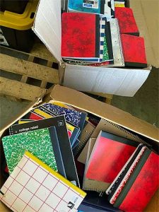 Bulk notepads shipped to Burkina Faso.