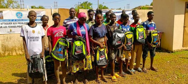 The Charity donated student backpacks